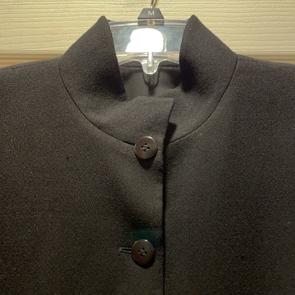 Armani Collezioni Black Wool Mandarin Blazer - Picture 2 of 6